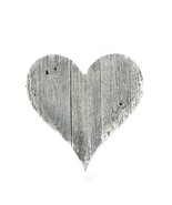 24 Inch Whitewash Reclaimed Wood Heart Wall Decor - $150.69 CAD