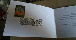 000 1990 Austria Christkindl stamp on Card Merry Christmas Seasons Greetings - £16.06 GBP