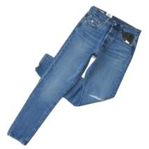 NWT Levi&#39;s 501 Skinny in Jive Hushed Heavyweight Stretch Denim Crop Jeans 24 - £41.25 GBP