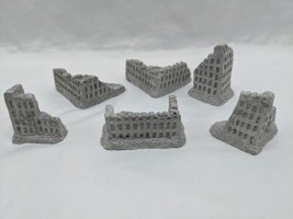 Lot Of (6)Ceramic Minature RPG Wargaming Ruins Building Acessory Terrain... - £38.36 GBP