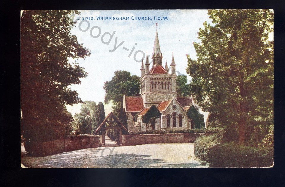 iw267 - Isle of Wight - An Early View of Whippingham Church - postcard - $1.34