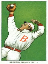 3842.Becker, Boston Baseball Player Poster from early sport card.Room design - £13.02 GBP+