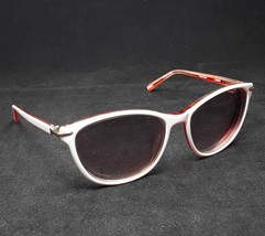 Cole Haan White Red Sunglasses FRAME ONLY - CH 618 White Laminate 55-16-130 - $39.55