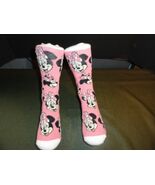 DISCONTINUED DISNEY MINNIE MOUSE GRAPHIC CREW SOCKS 1 PAIR SIZE 6-10 - €10,87 EUR