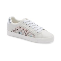 Aqua College Women Lace Up Studded Sneakers Geneses White Faux Leather - £14.34 GBP
