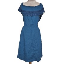 Blue Off the Sholder Dress with Lace Detail Size 20 - £27.69 GBP
