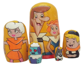 5pcs Hand Painted Russian Nesting Doll of Jetsons Large 7&quot; - £34.23 GBP