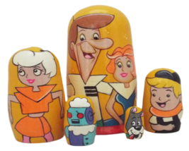 5pcs Hand Painted Russian Nesting Doll of Jetsons Large 7&quot; - £34.34 GBP