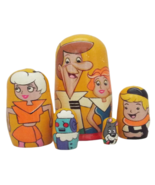 5pcs Hand Painted Russian Nesting Doll of Jetsons Large 7&quot; - £34.10 GBP