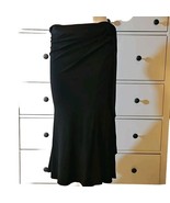 Donna Karan Collection Jersey Wrap Skirt Womens Petite P Black Trumpet Midi - $1,717.48 MXN