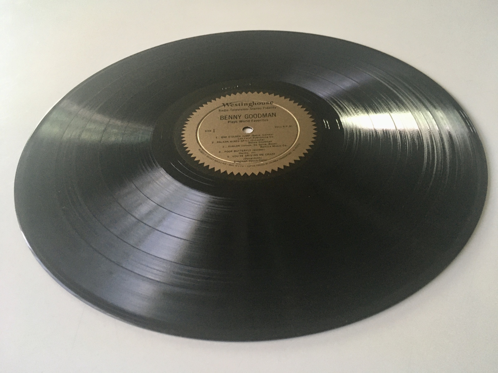Benny Goodman Plays World Favorites In High-Fidelity LP Vinyl Record Album Item image 2
