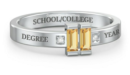 University Rings, Class Rings, Silver Class Rings, School Rings, Graduation Ring - £102.31 GBP