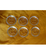 6 PACK GLASS COASTERS SALE Decorative Ash Trays or Candle Wax Plates ❃ F... - €8,64 EUR