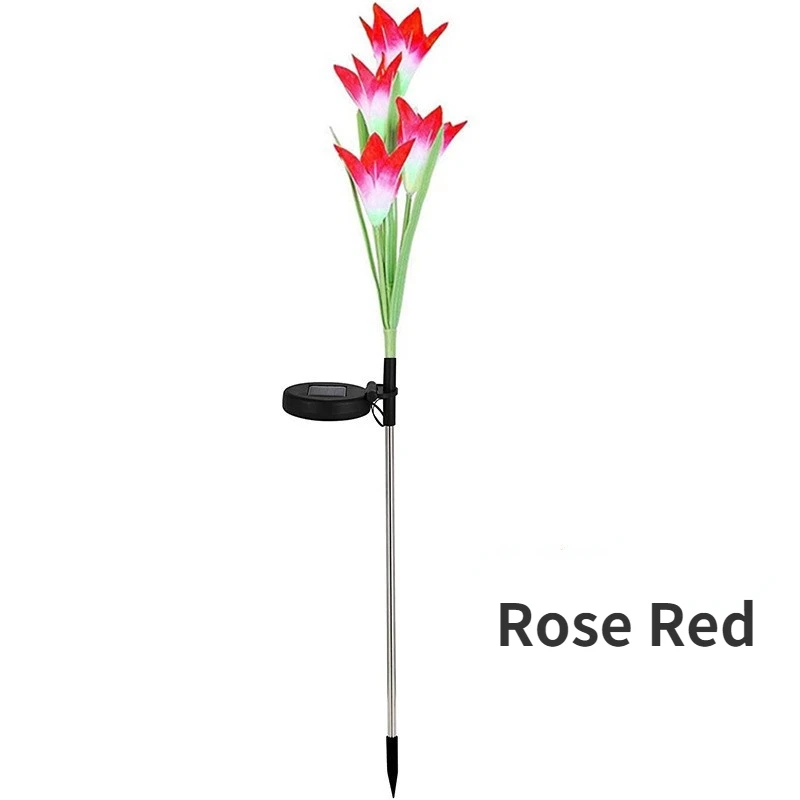 6/4/1Pcs Outdoor Solar Lights Waterproof Lily Flower Lights RGB Color Changing L - £146.90 GBP