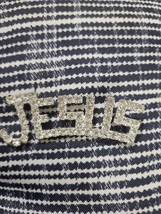Jesus Rhinestone Spellout Brooch Pin Silver Tone 4&quot; - $25.91 CAD