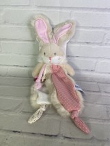 Baby Nat Doudou Lapin Papuche Bunny Rabbit Pink Tan Plush Stuffed Lovey Toy NEW - £41.90 GBP