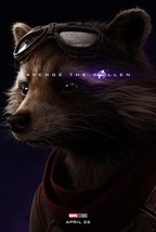 2019 Marvel The Avengers Endgame War Poster 11X17 Rocket Raccoon Guardians  - £9.80 GBP