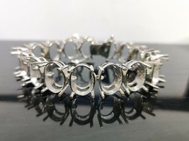 925Silver 10x14 MM Ovale Bracelet Semi Montage Supports Flans - £69.03 GBP