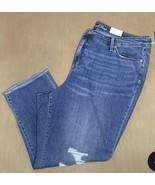 Universal Thread Womens Blue High Rise Straight Leg Cropped Denim Jeans ... - $15.99