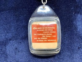 Vintage Keyring The Serenity Prayer Keychain Ancien Porte-Clés Prière Sérénité - £6.38 GBP