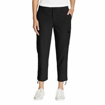 Eddie Bauer Capri Pants for Women Cargo Pocket Ripstop Capri (Black, 12) - $19.92