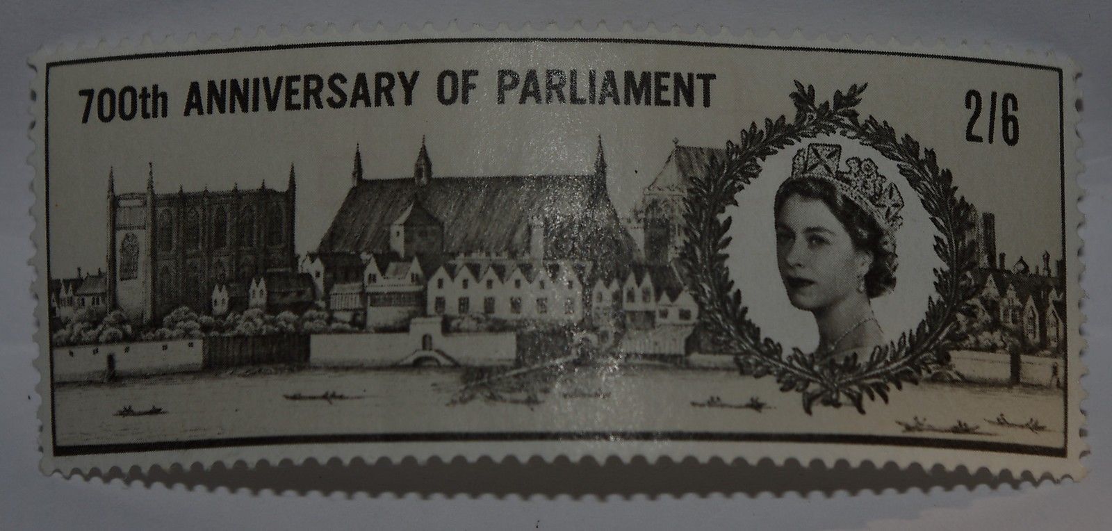 Primary image for VINTAGE STAMPS BRITISH 2'6 SHILLING PENCE PARLIAMENT GREAT BRITAIN UK GB X1 B8