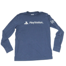 Sony Playstation Embroidered Mens S Navy Blue Long Sleeve Shirt Logo - £6.89 GBP