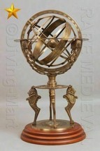 Brass Tabletop Armillary Nautical Sphere Globes Antique 18&quot; inch Large Engraved - £128.32 GBP