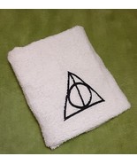 Embroidery Washcloth Towel The Deathly Hallows Black Thread - £7.07 GBP
