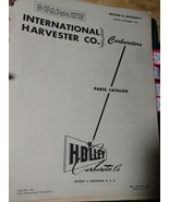 International Harvest Co. Carburetors Parts Catalog Holley 1952 - $9.00