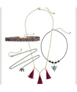H&M Coachella Necklace Layered festival vibe multi 4 total wear alone / together - $17.77