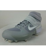 Nike Zoom Alpha Huarache Elite 2 Baseball Cleats Men's 10 Gray White AJ6874-005 - £55.07 GBP