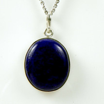 925 Sterling Silver Lapis Lazuli Gems Handmade Pendant Necklace Women PSV-1466 - £30.66 GBP+