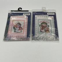 Design Christmas Cross Stitch Greeting Card (2) Kits Snowman NEW - $27.86 CAD