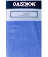 CANNON COPEN BLUE COTTON RICH KING SIZE TAILORED BED SKIRT NEW - £32.79 GBP
