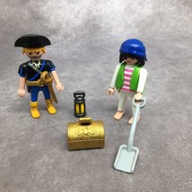 Playmobil Pirate Figures, Shovel &amp; Treasure Chest - £6.16 GBP