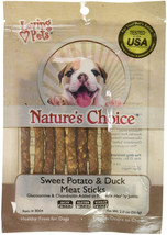 Loving Pets Natures Choice Sweet Potato and Duck Meat Sticks 16 oz (8 x 2 oz) Lo - £27.05 GBP