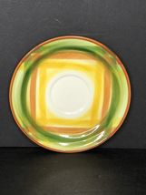 Vernon Kilns Homespun SAUCER (1) VernonWare Plaid Poppy Trail Vintage Plaid - $5.11