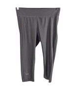 Womens Under Armour Compression Leggings Cropped Size Large Gray heatgea... - $32.73 CAD