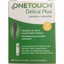 ONE TOUCH Delica Plus LANCETS, BOX of 100,  EXP DATE 03/31/2030,  FACTOR... - $11.99