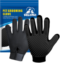 Upgrade Version Pet Grooming Glove - Gentle Deshedding Brush Glove - Eff... - £15.85 GBP