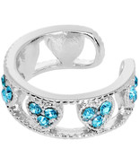 Blue crystal heart ear cuff - $13.56 CAD
