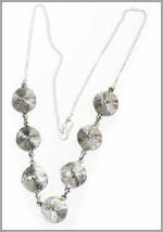Collier Avec Argent (925) En Sphérique Disques - $59.84