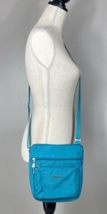 Baggallini Teal/Green Crossbody With Wristlet - Front Zipper Compartments - $18.70