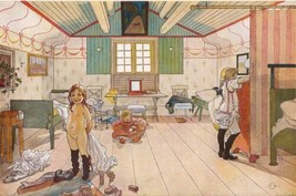 The small girls&#39; room- Carl Larsson Oil Painting Giclee Print Canvas - £7.56 GBP+