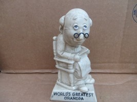 Vintage 1970&#39;s russ berrie Figure worlds greatest grandpa rocking chair - £10.97 GBP