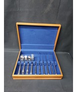 UNUSED Mid Century Design 38 Piece Retroneu 18/10 Stainless Korea Flatwa... - $128.26 CAD