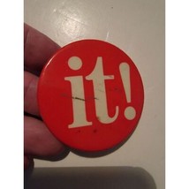 IT! Pinback COKE IS IT Advertising Campaign Coca Cola Pin New Old Stock ... - $9.79