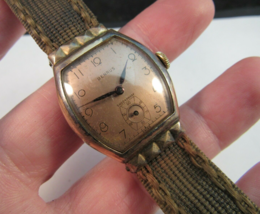 ANTIQUE BENRUS WATCH ladies 17 JEWELS BB1 Swiss Shockproof COPPER FACE 1... - $65.44