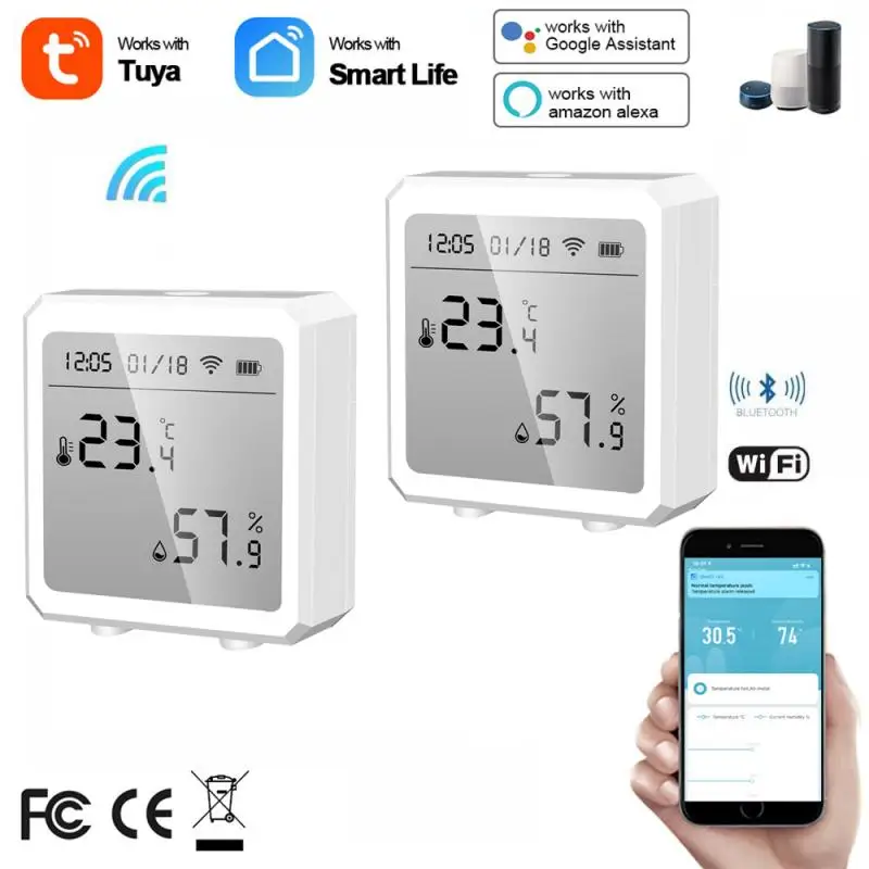 House Home Tuya WIFI Smart Temperature Humidity Sensor Indoor Hygrometer Thermom - £35.96 GBP